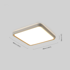 Moderne Deckenleuchte Grau Metall Acryl Quadratisch Rund Schlafzimmer