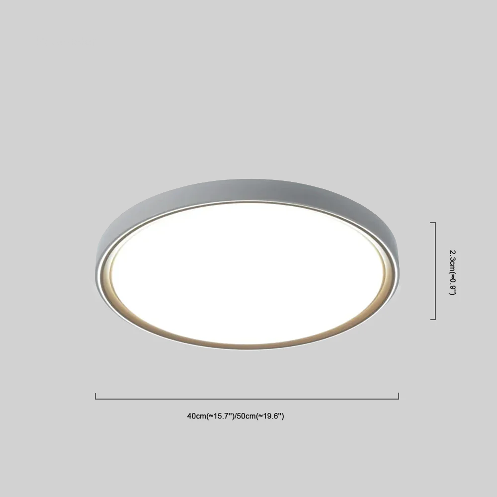 Moderne Deckenleuchte Grau Metall Acryl Quadratisch Rund Schlafzimmer