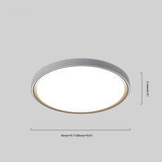 Moderne Deckenleuchte Grau Metall Acryl Quadratisch Rund Schlafzimmer