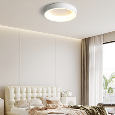Moderne Deckenleuchte Weiß Metall Acryl Rund Schlafzimmer