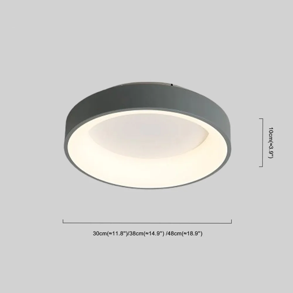 Moderne Deckenleuchte Weiß Metall Acryl Rund Schlafzimmer