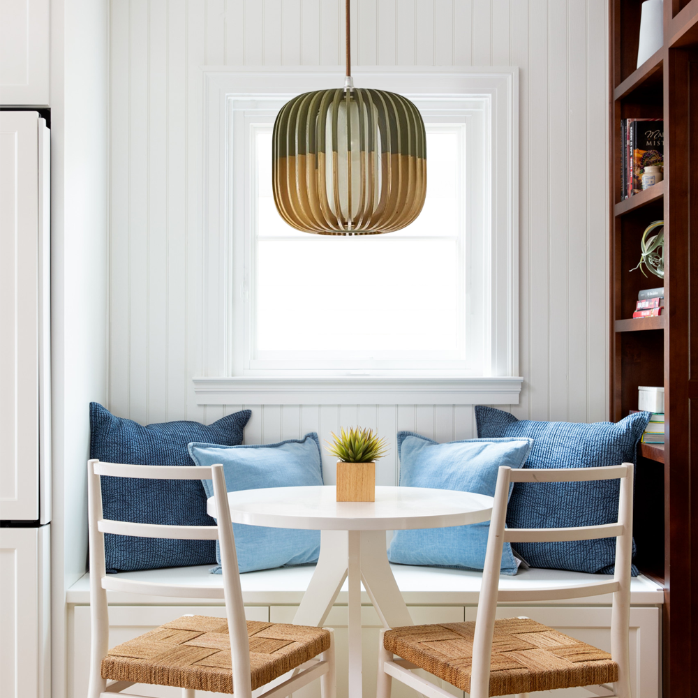 Modern Pendelleuchte LED Zylindrisch Holz Gold Wohnzimmer