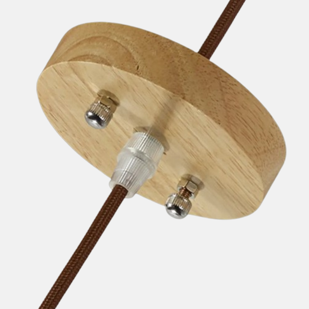 Modern Pendelleuchte LED Zylindrisch Holz Gold Wohnzimmer