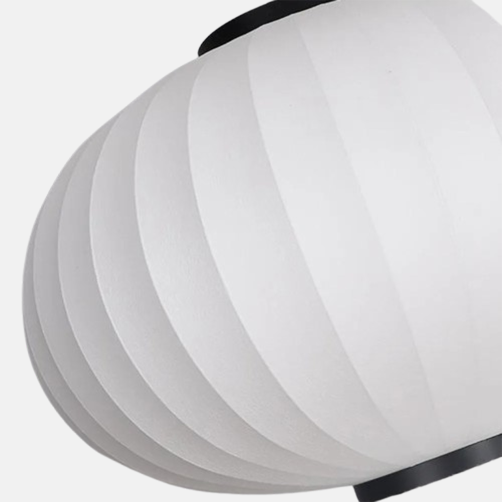 Modern Pendelleuchte LED Kugel Zylindrisch Weiß Kunstseide Wohnzimmer