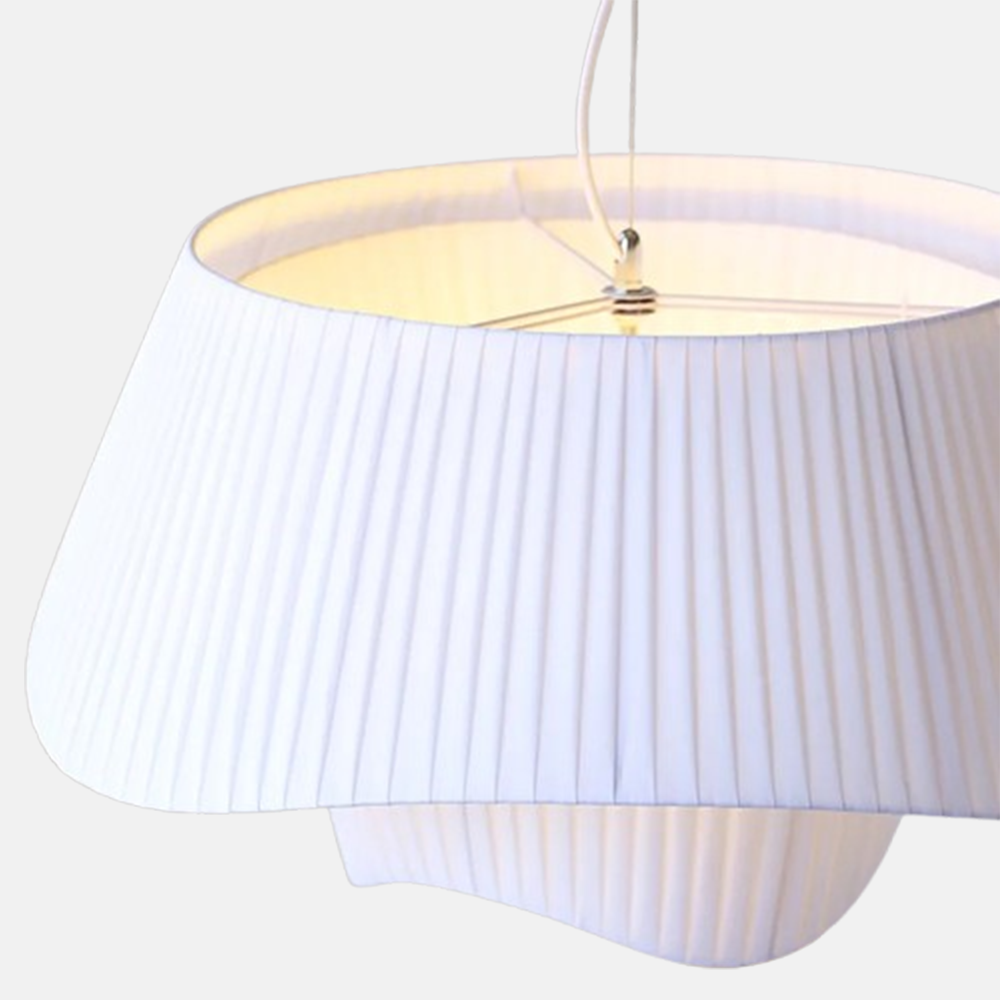 Modern Pendelleuchte LED Welle Weiß Metall Wohnzimmer