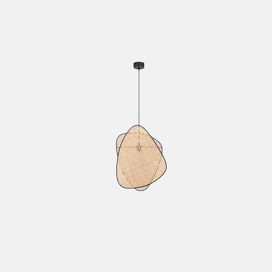Landhausstil Pendelleuchte LED Rattan Geometrisch