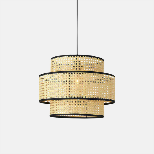 Bauernhaus Anhänger Licht Holz Rattan Laterne Wohnzimmer