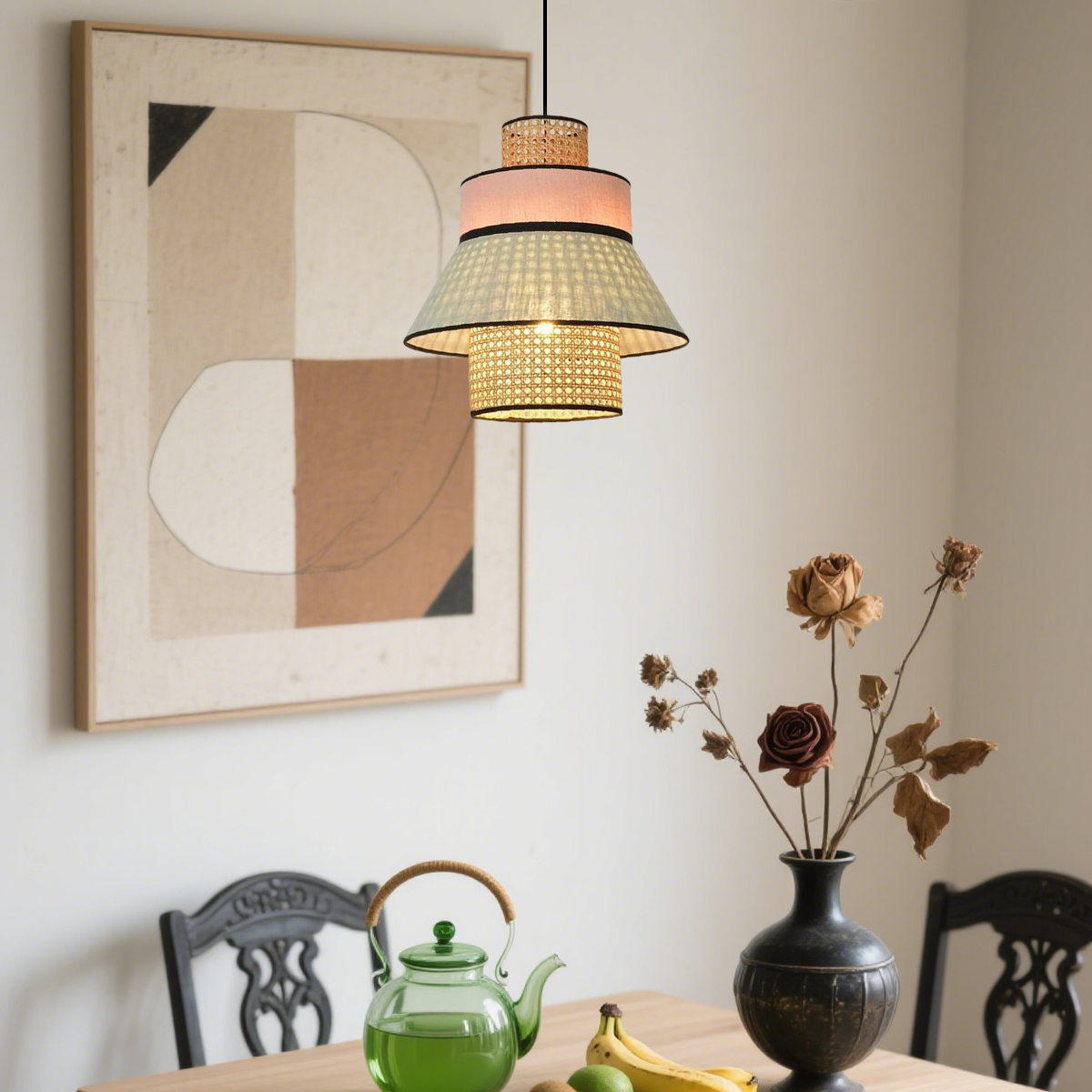 Landhausstil Pendelleuchte LED Laterne Metall Wohnzimmer