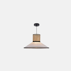 Landhausstil Pendelleuchte LED Metall Konisch Holz Esszimmer
