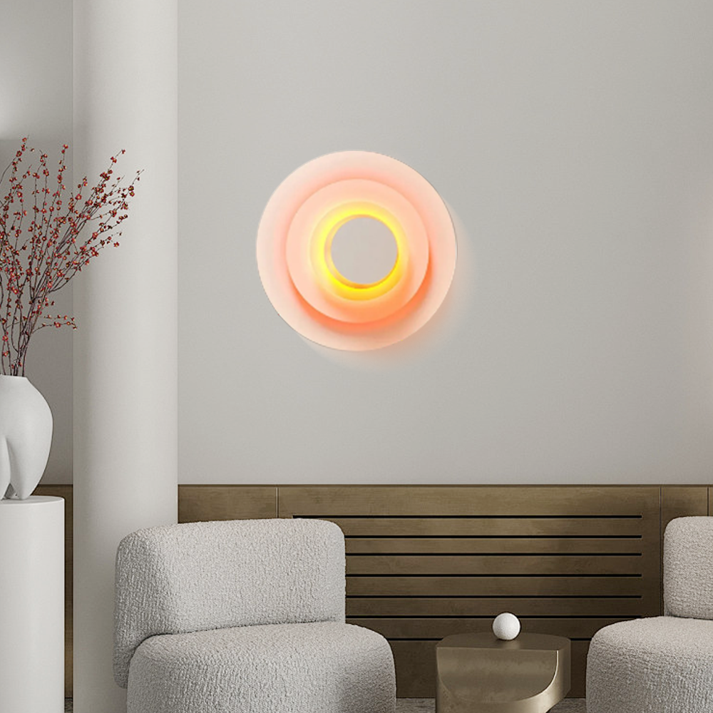 Modern Wandlampe Metall Rosa Wohnzimmer
