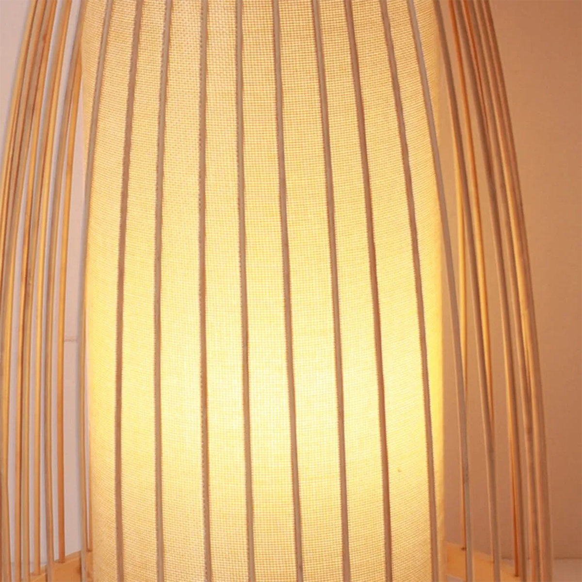 Art Deco Stehlampe LED Rattan Massivholzfarbe Wohnzimmer