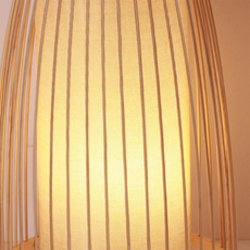 Art Deco Stehlampe LED Rattan Massivholzfarbe Wohnzimmer