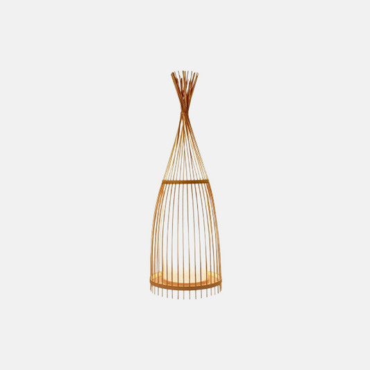 Art Deco Stehlampe LED Rattan Massivholzfarbe Wohnzimmer