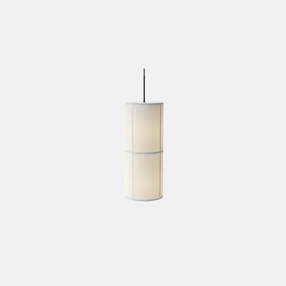 Modern Pendelleuchte LED Zylindrisch Weiß Stoff 