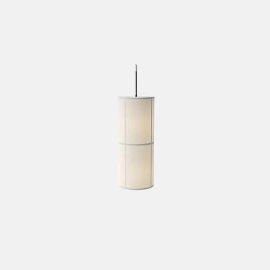 Modern Pendelleuchte LED Zylindrisch Weiß Stoff 