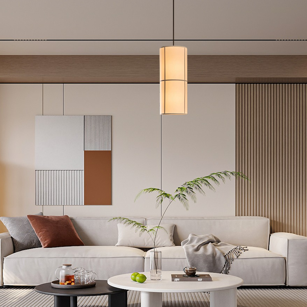 Modern Pendelleuchte LED Zylindrisch im Wohnzimmer