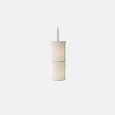 Modern Pendelleuchte LED Zylindrisch Weiß Stoff 