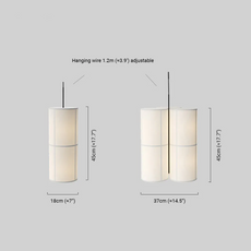 Maßzeichnung der modern Pendelleuchte LED