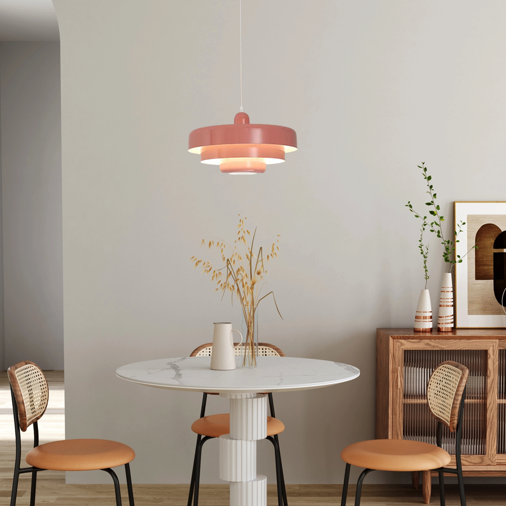 Nordisch Pendelleuchte Metall Rosa – Zart und modern