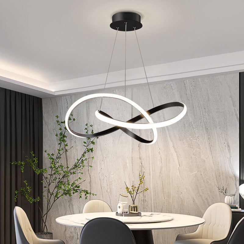 Modern Pendelleuchte Metall Schwarz/Weiß Wohnzimmer