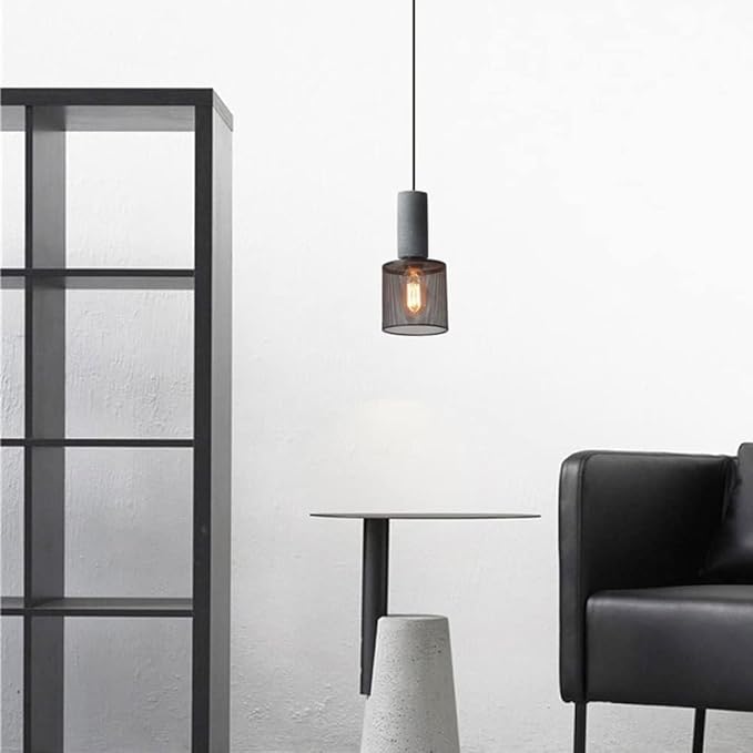 Minimalistisch Pendelleuchte Metall Grau Esszimmer