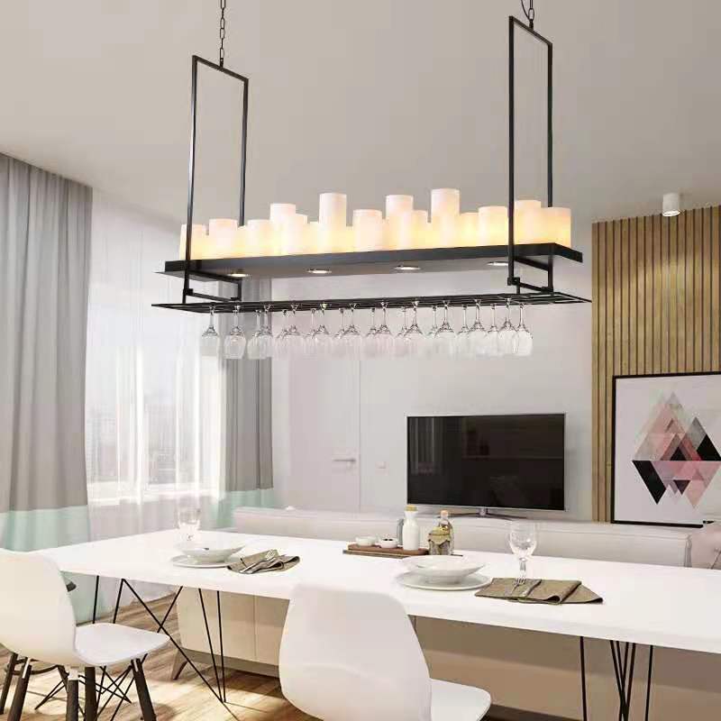 Art Deco Pendelleuchte Metall Schwarz Esszimmer