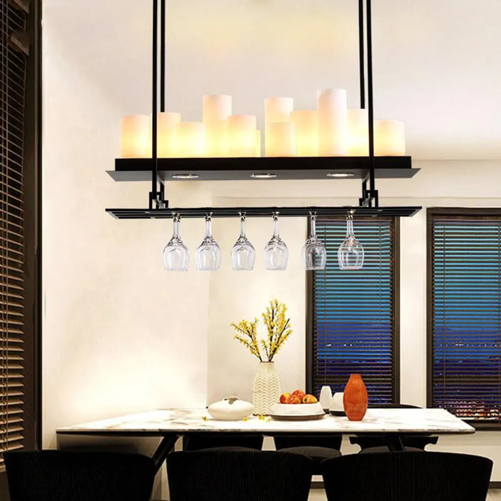 Art Deco Pendelleuchte Metall Schwarz Esszimmer