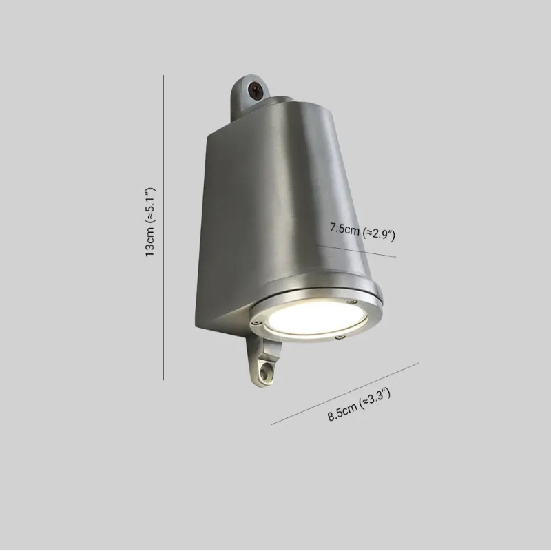 Modern Wandlampe LED Metall Schwarz/Silber Balkon