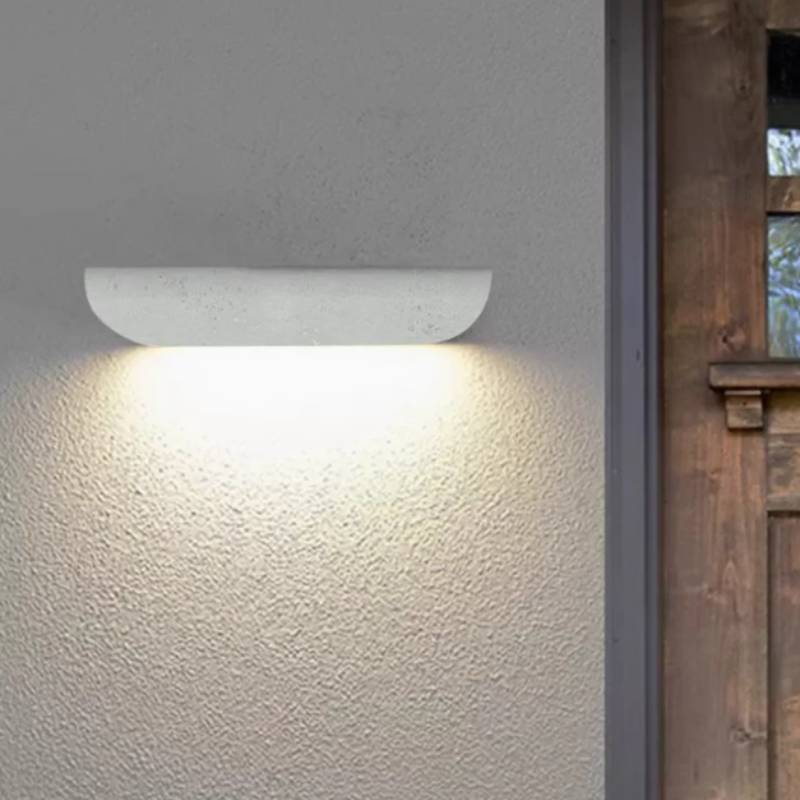 Minimalistisch Wandlampe Metall Weiß Garten