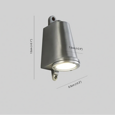 Modern Wandlampe LED Metall Schwarz/Silber Balkon