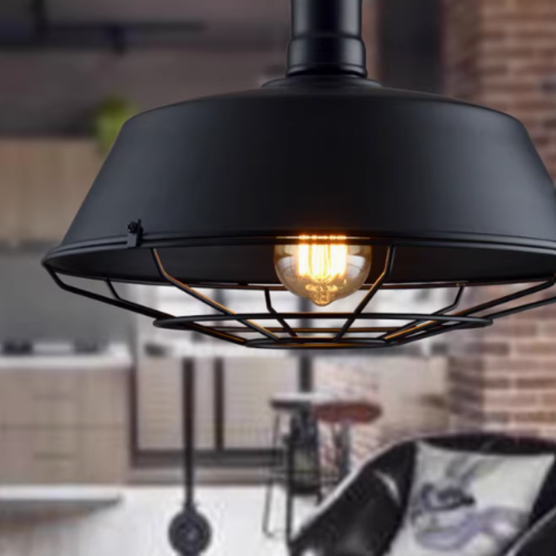 Industriell Wandlampe Metall Schwarz Esszimmer