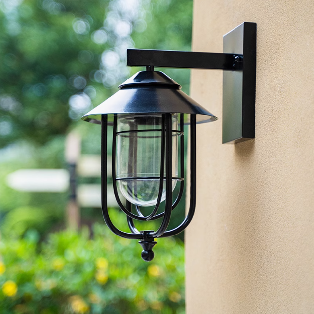 Industriell Wandlampe LED Metall Schwarz Flur/Garten