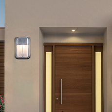 Moderne Wandleuchte LED Silber PC Glas Außen/Garten/Balkon