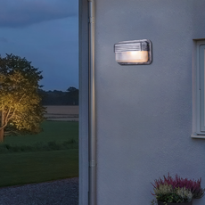 Moderne Wandleuchte LED Silber PC Glas Außen/Garten/Balkon