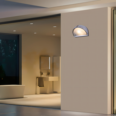 Moderne Wandleuchte LED Silber PC Glas Außen/Garten/Balkon