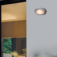 Moderne Wandleuchte LED Silber PC Glas Außen/Garten/Balkon