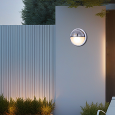 Moderne Wandleuchte LED Silber PC Glas Außen/Garten/Balkon