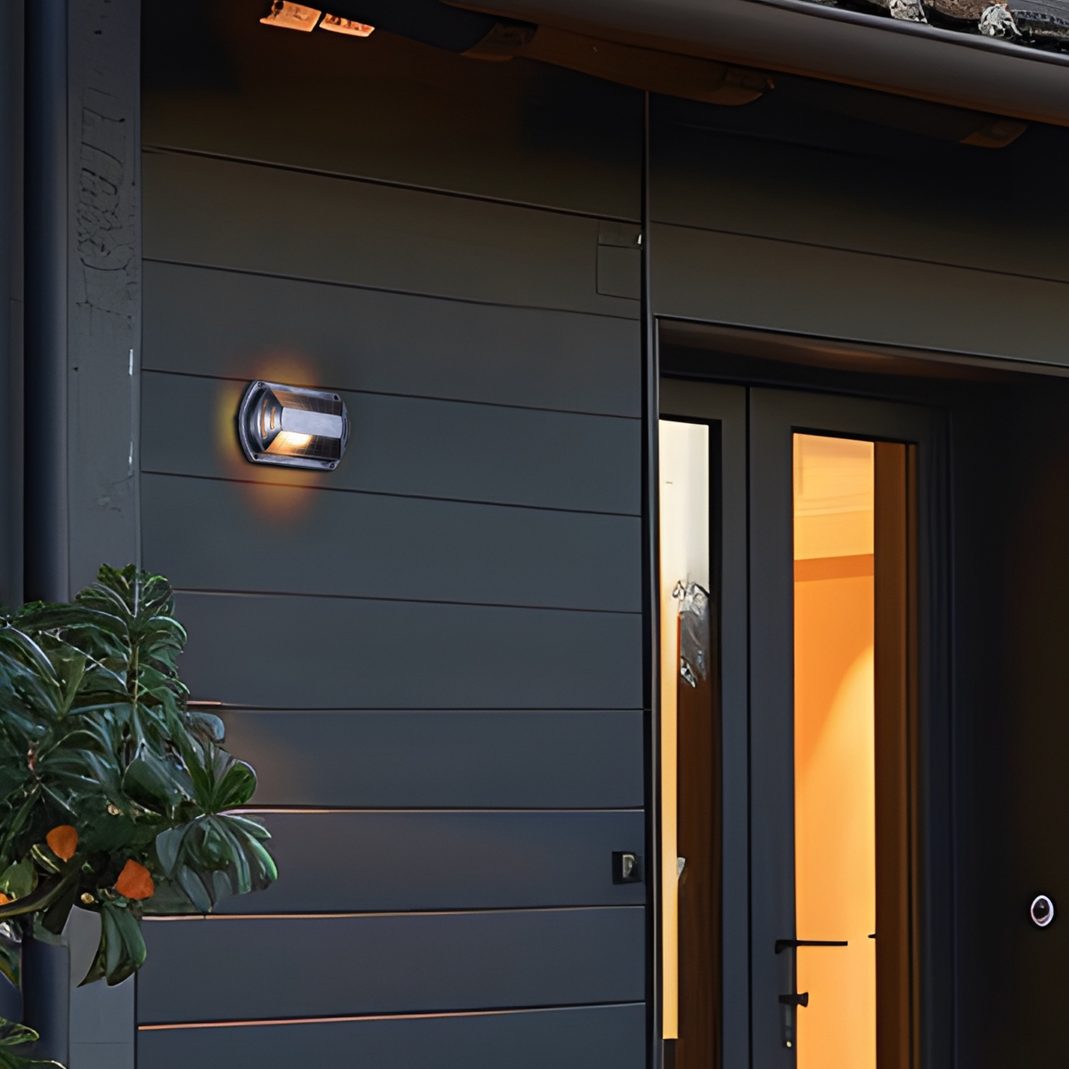 Moderne Wandleuchte LED Silber PC Glas Außen/Garten/Balkon