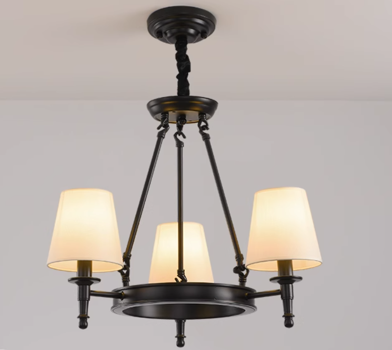 Vintage Kronleuchter Glas Schwarz Esszimmer