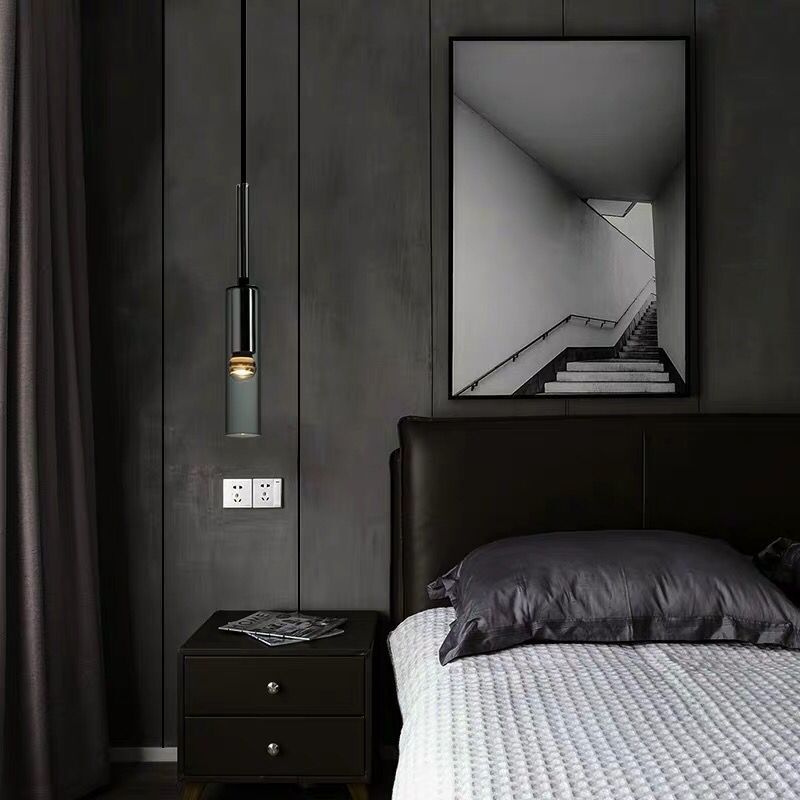 Modern Wandlampe Glas Schwarz Schlafzimmer