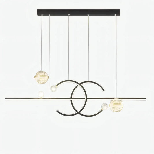Modern Pendelleuchte Metall Schwarz Wohnzimmer