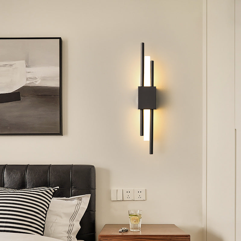 Nordic Metall Wandleuchte Schwarz Schlafzimmer
