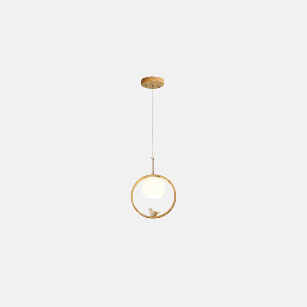 Modern Pendelleuchte Metall/Holz Holzfarbe Schlafzimmer