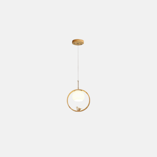 Modern Pendelleuchte Metall/Holz Holzfarbe Schlafzimmer