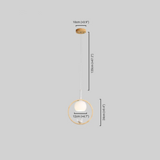 Modern Pendelleuchte Metall/Holz Holzfarbe Schlafzimmer