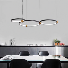 Modern Pendelleuchte Metall Acryl Schwarz Wohnzimmer