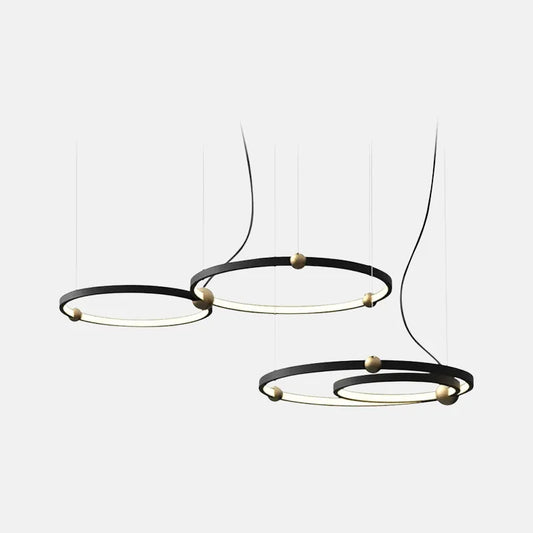 Modern Pendelleuchte Metall Acryl Schwarz Wohnzimmer