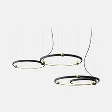 Modern Pendelleuchte Metall Acryl Schwarz Wohnzimmer