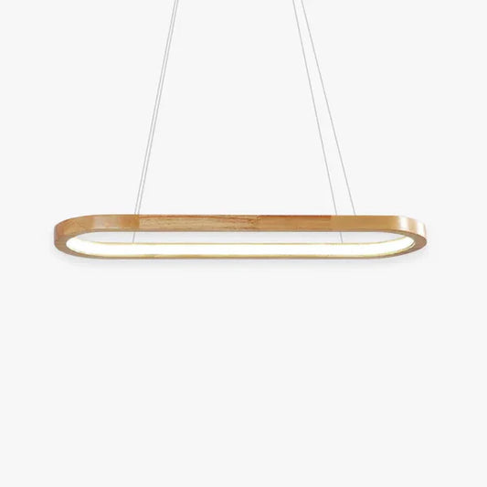 Modern Pendelleuchte Acryl Holzfarbe Wohnzimmer