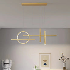 Minimalistisch Pendelleuchte Metall Gold/Schwarz Esszimmer